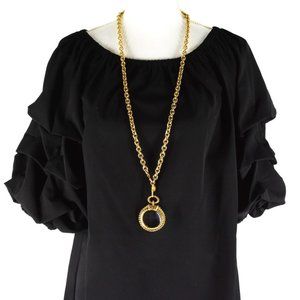 AUTHENTIC CHANEL NECKLACE WITH MAGNIFYING GLASS